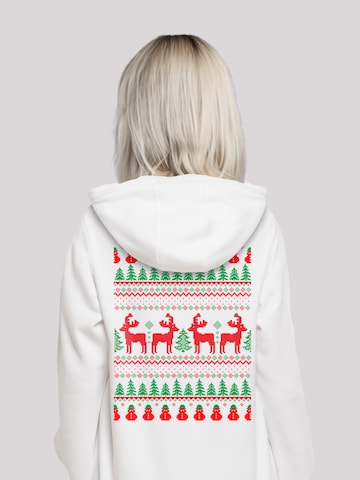 Sweat-shirt 'Christmas Weihnachten Reindeers' F4NT4STIC en blanc