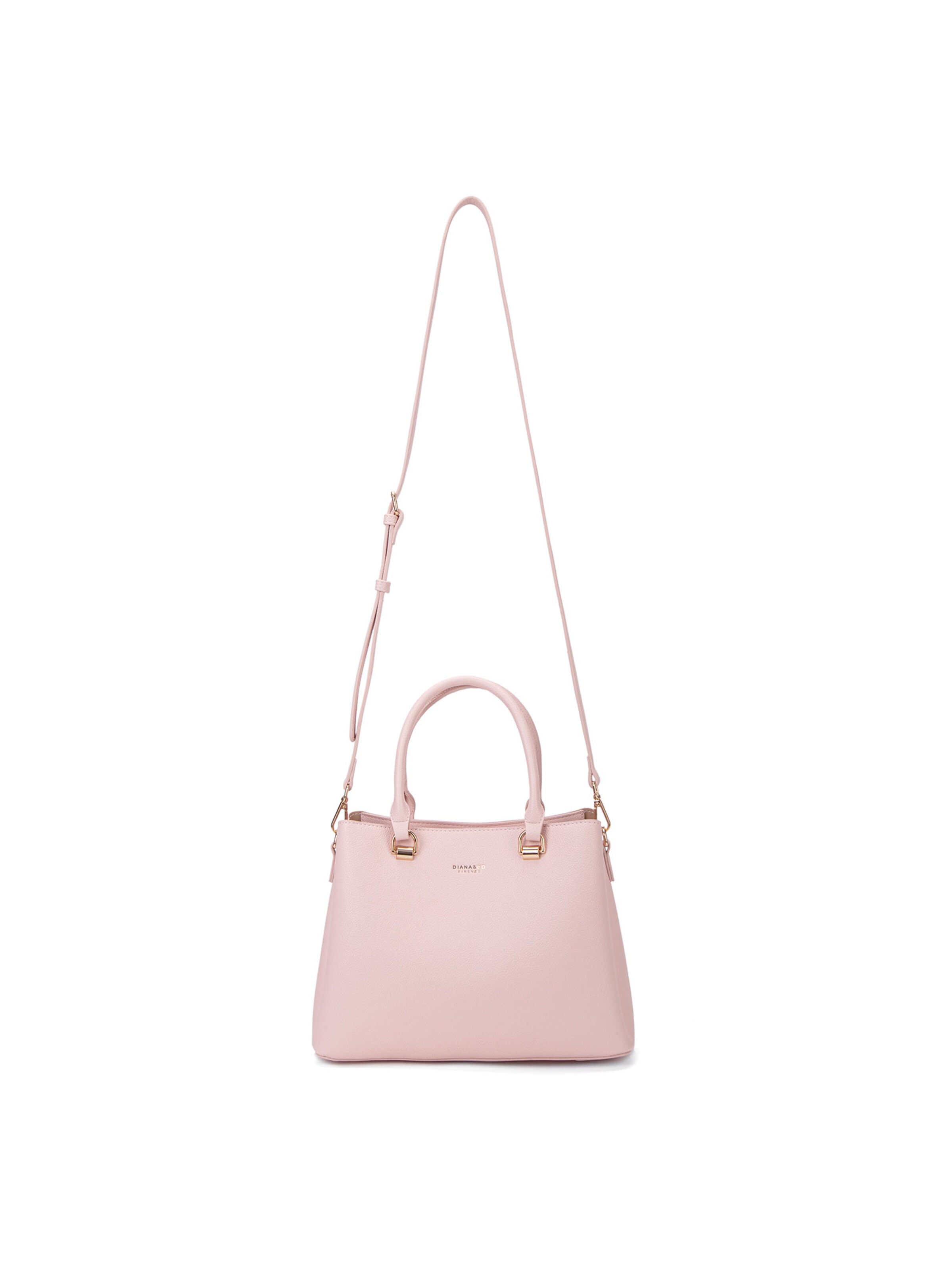 Borsa a mano 'Borsa a Mano Vegan Leather Diana & Co Firenze - Zip e Tracolla Rimovibile' di Diana&Co. in rosa
