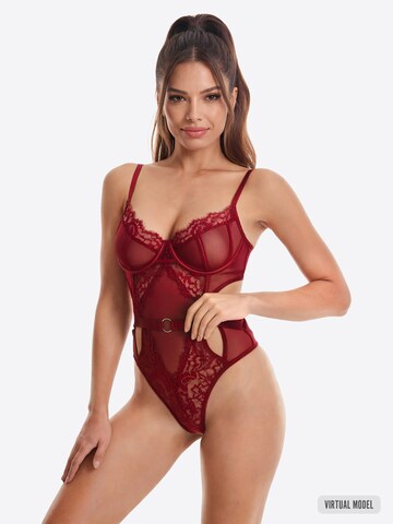 SpaLeXLine Bodysuit 'SX1013' in Red: front