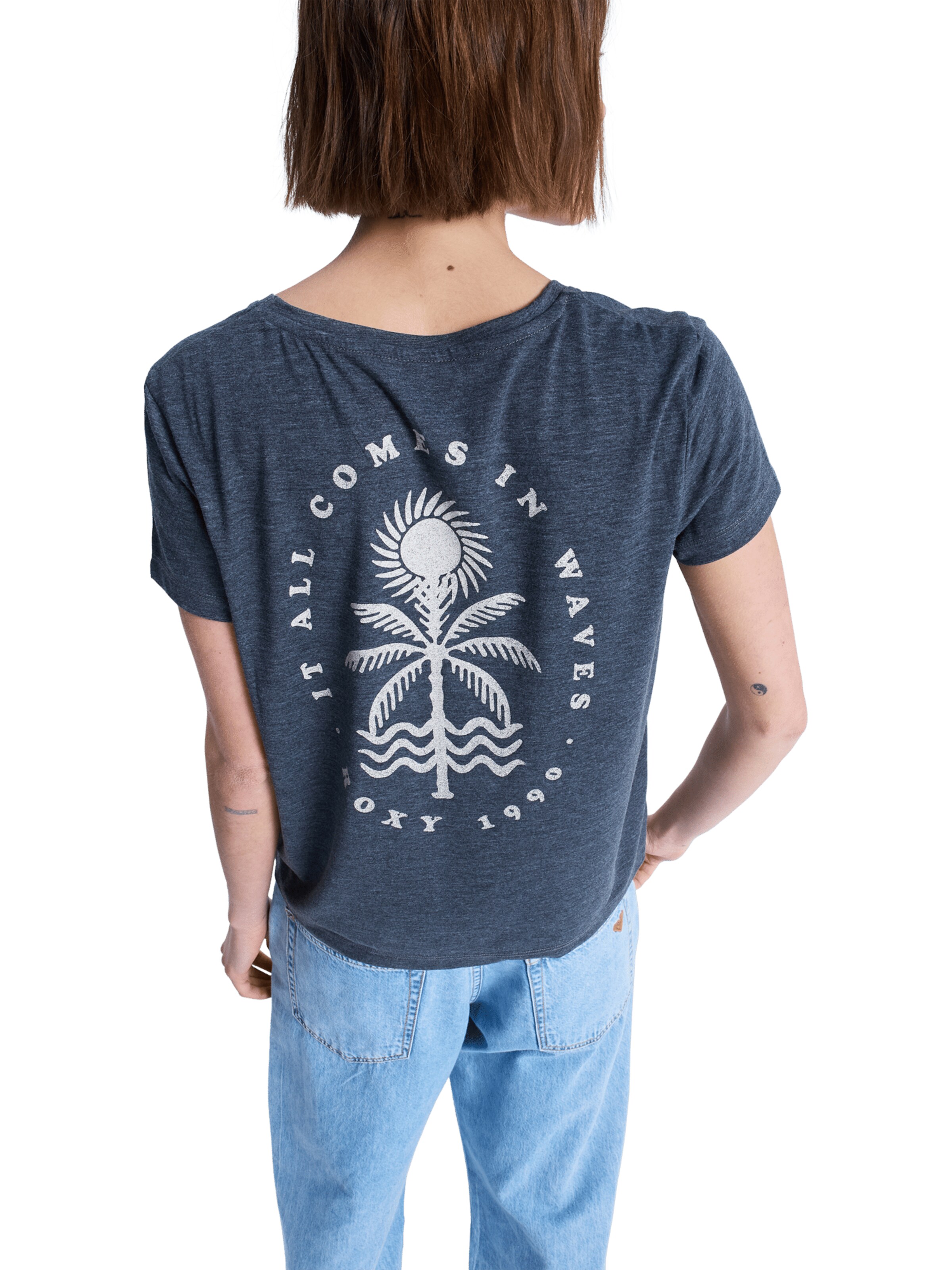 ROXY Performance Shirt 'Laguna Green' in Grey: front