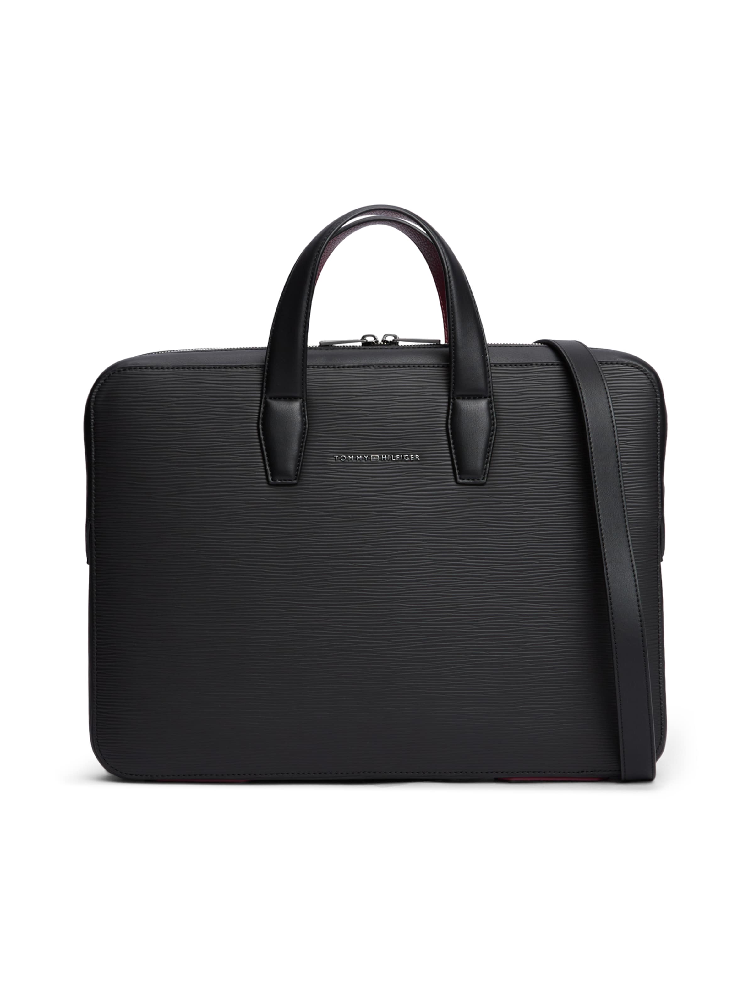 Geantă laptop de la TOMMY HILFIGER pe negru: față