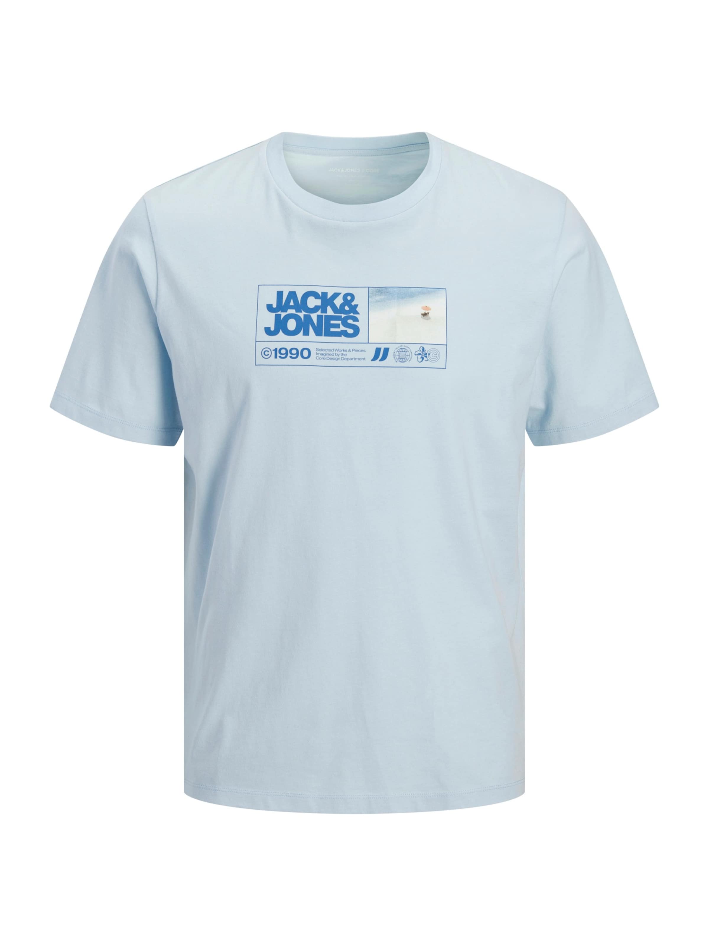 Jack & Jones Plus - Camiseta 'JCOMARINA' en azul: frente