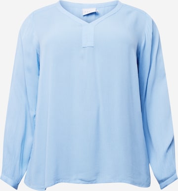 KAFFE CURVE Blouse 'Ami' in Blue: front