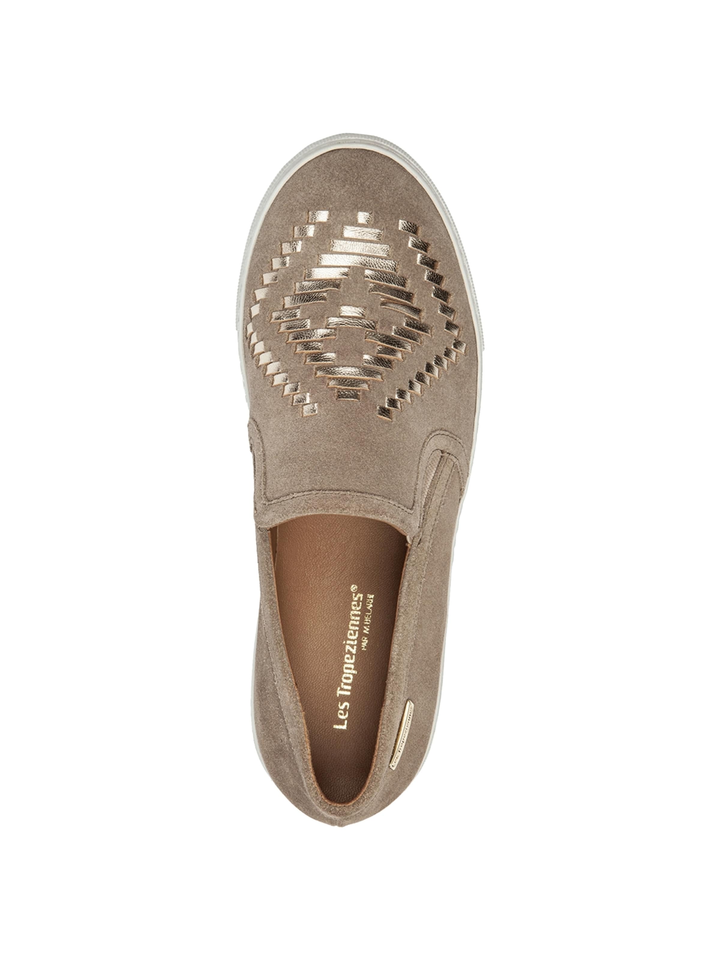 Les Tropéziennes Espadrilles 'Espadrilles aus Loni-Leder' in Grau