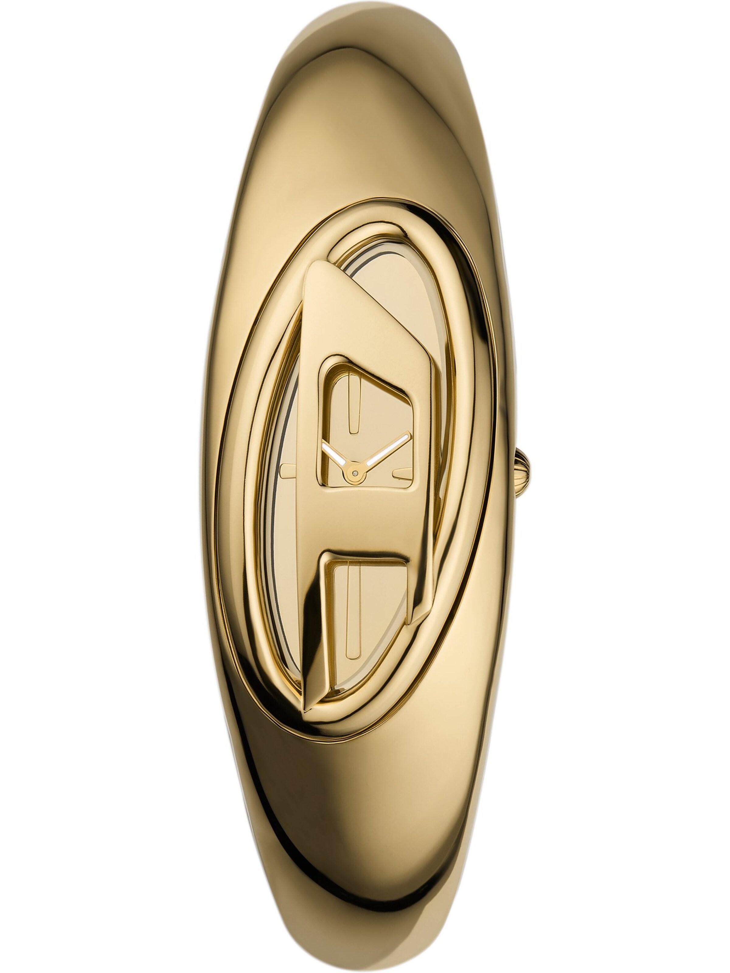 DIESEL Analoguhr in Gold: Vorderseite