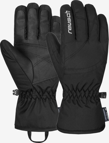 REUSCH Athletic Gloves in Black: front