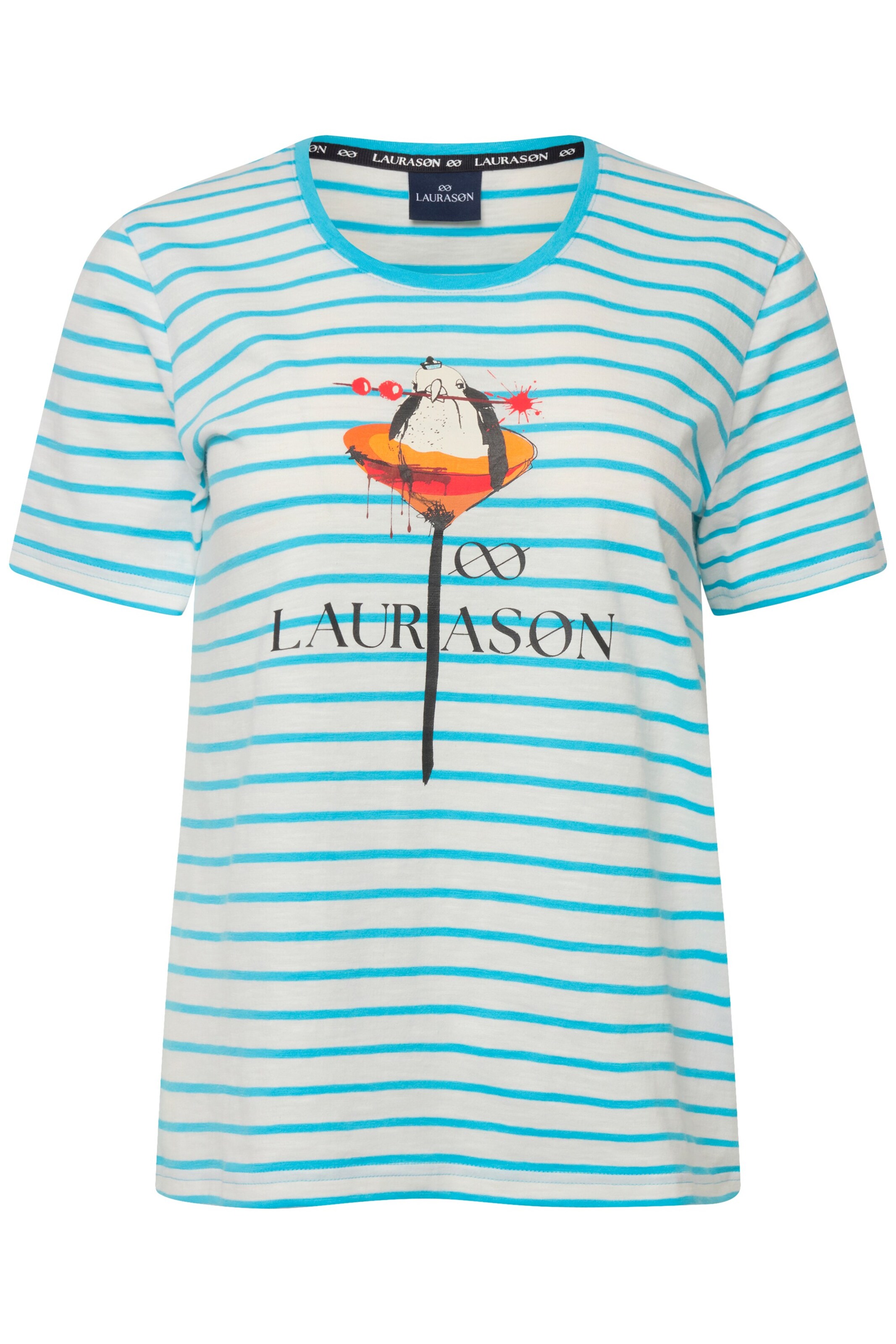 T-shirt LAURASØN en bleu : devant