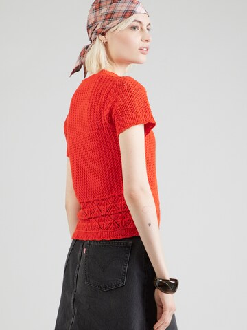 LEVI'S ® Pulóver 'Isabelle Crochet Sweater' - piros