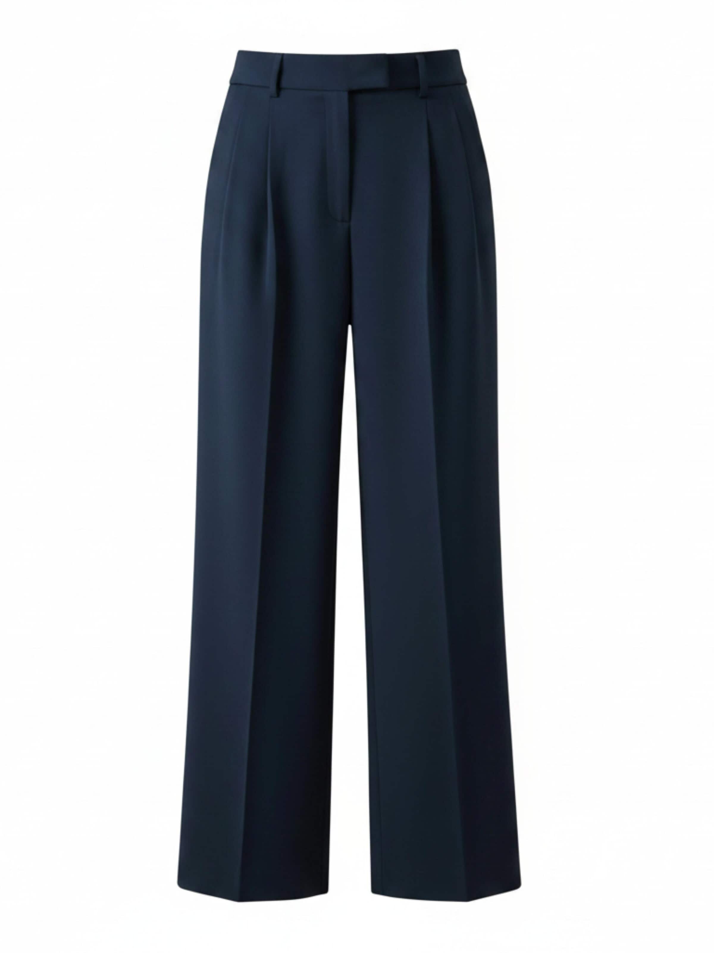 WEARABLE STORIES Pleat-Front Pants 'Daria' in Blue: front