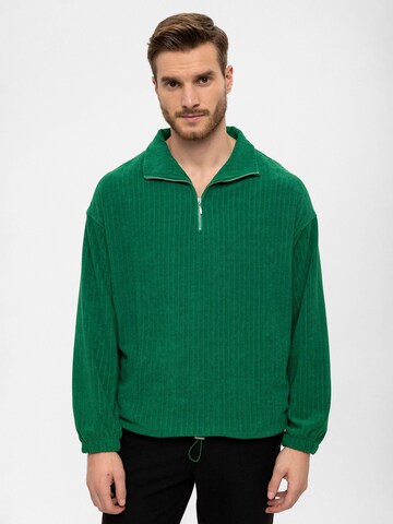 Sweat-shirt Antioch en vert : devant