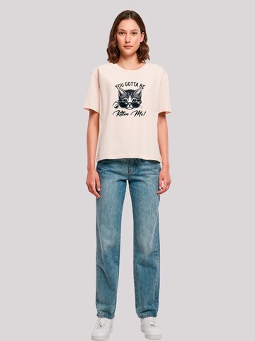 F4NT4STIC Shirt 'Kätzchen You Gotta Be Kitten Me!' in Roze