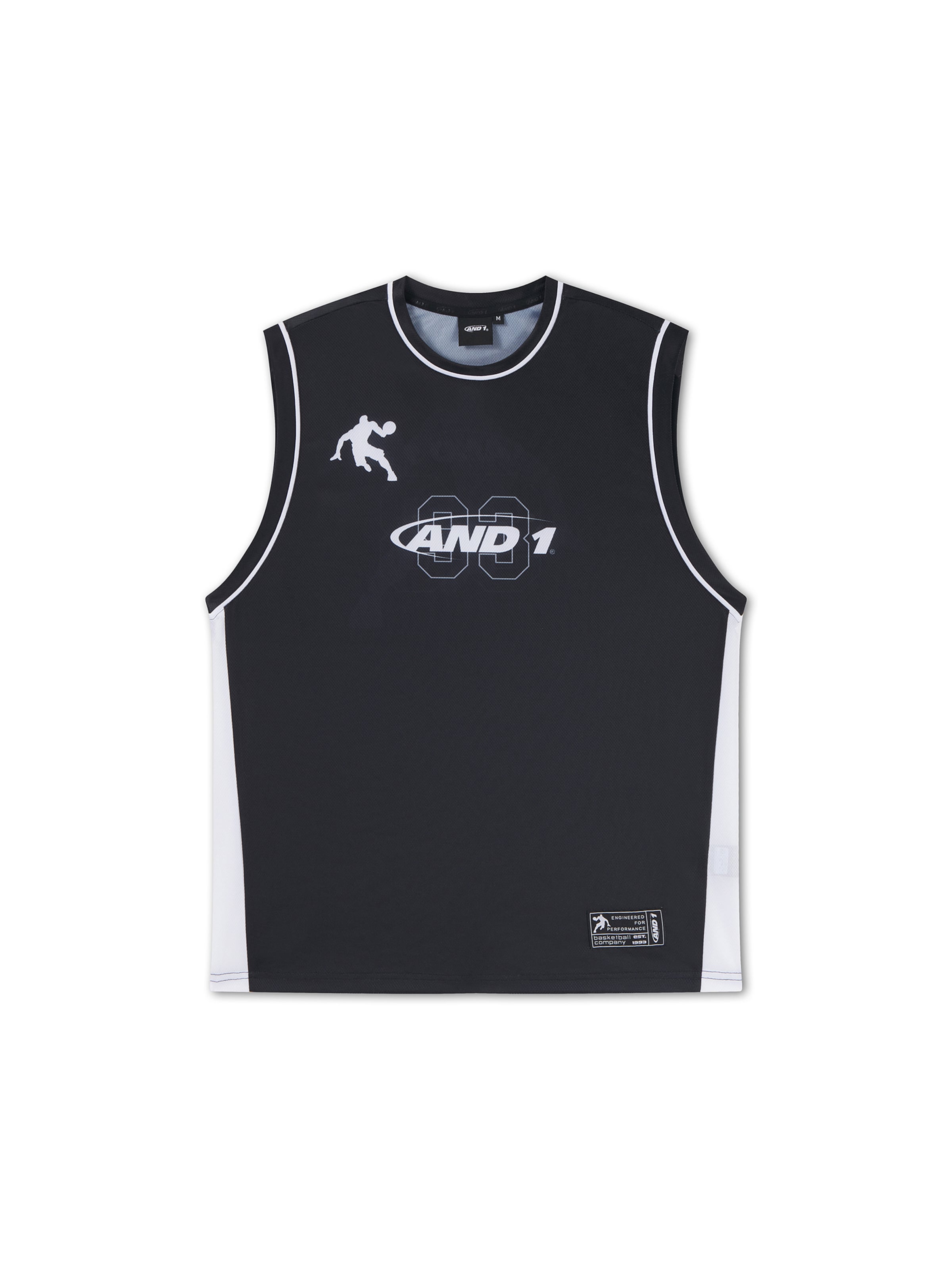 AND1 Tričko – černá: přední strana