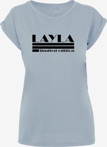 Merchcode Shirt ' Layla' in Blauw: voorkant