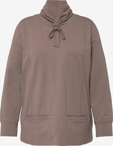 Ulla Popken Sweatshirt (GOTS) in Braun: predná strana