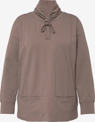 Ulla Popken Sweatshirt in Brown: front