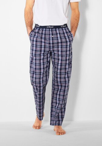 s.Oliver - Pantalón de pijama en azul: frente