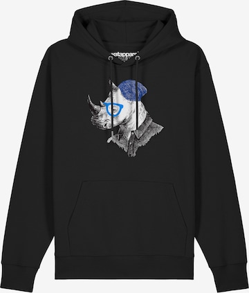 Watapparel Sweatshirt 'Nashorn' in Zwart: voorkant