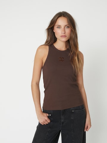 co'couture Top 'Sahara' in Bruin: voorkant