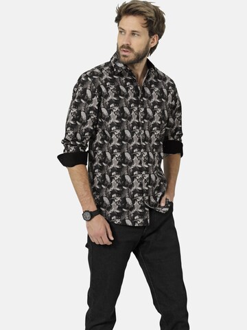BABISTA Regular fit Button Up Shirt ' Stilanova ' in Black: front