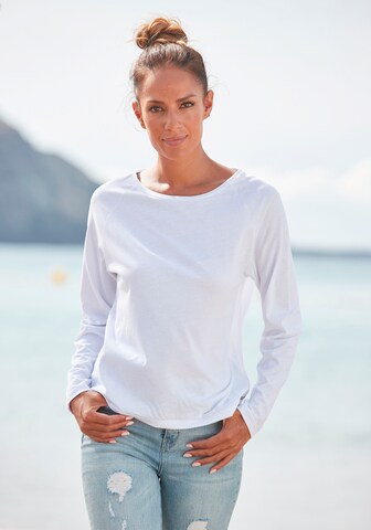 T-shirt Elbsand en blanc : devant