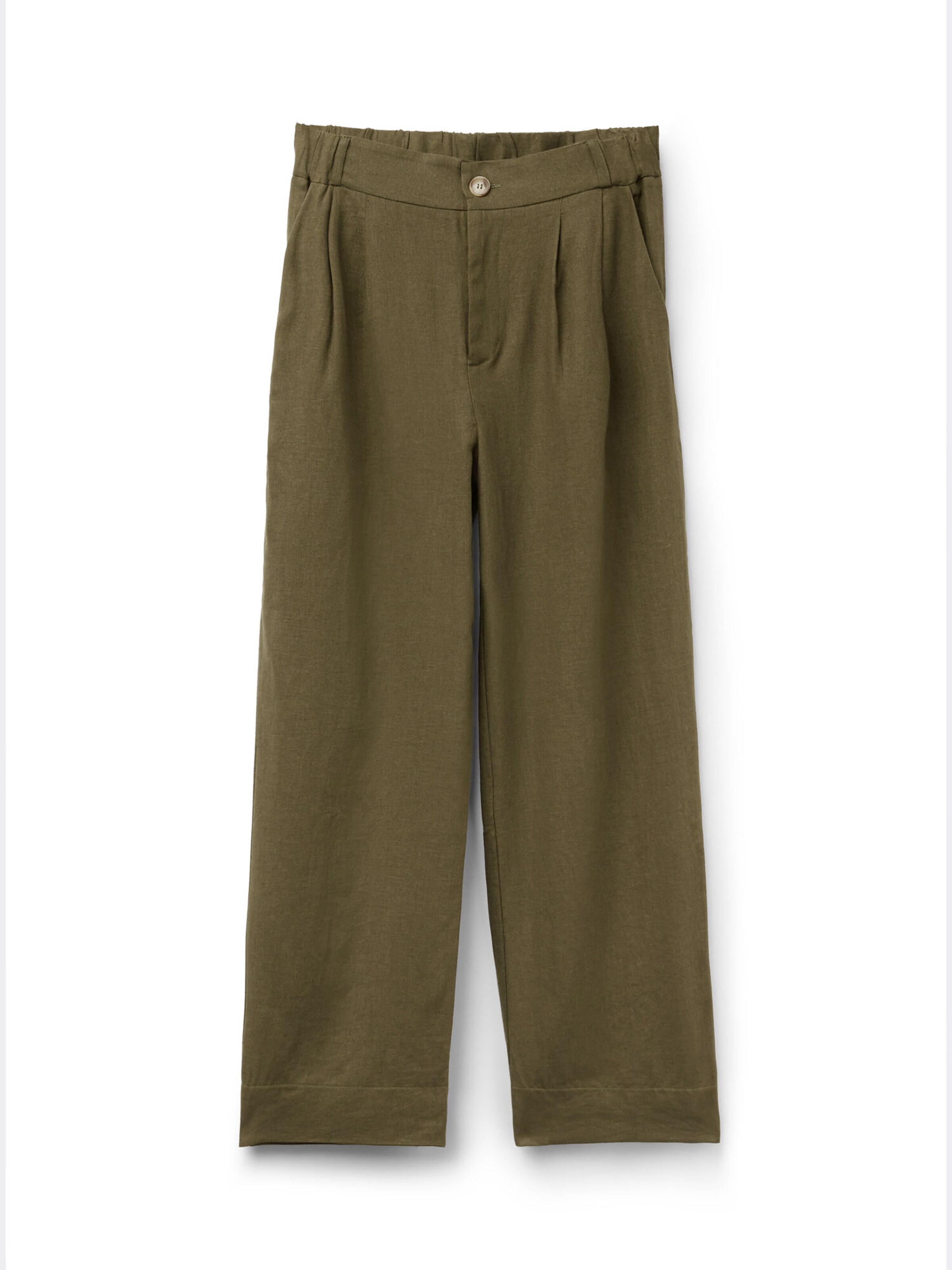 CALZEDONIA Loose fit Pants in Green: front