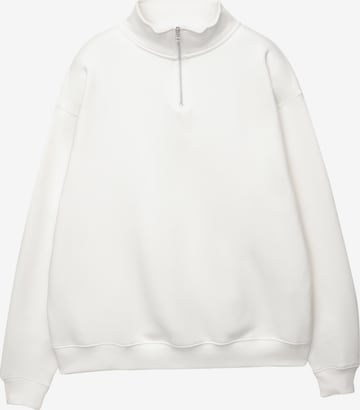 Pull&Bear Суичър в бяло: отпред