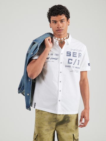 CAMP DAVID Regular fit Button Up Shirt in White: front