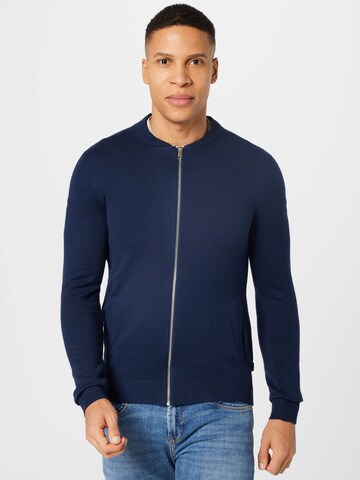 JACK & JONES Knit cardigan in Blue: front