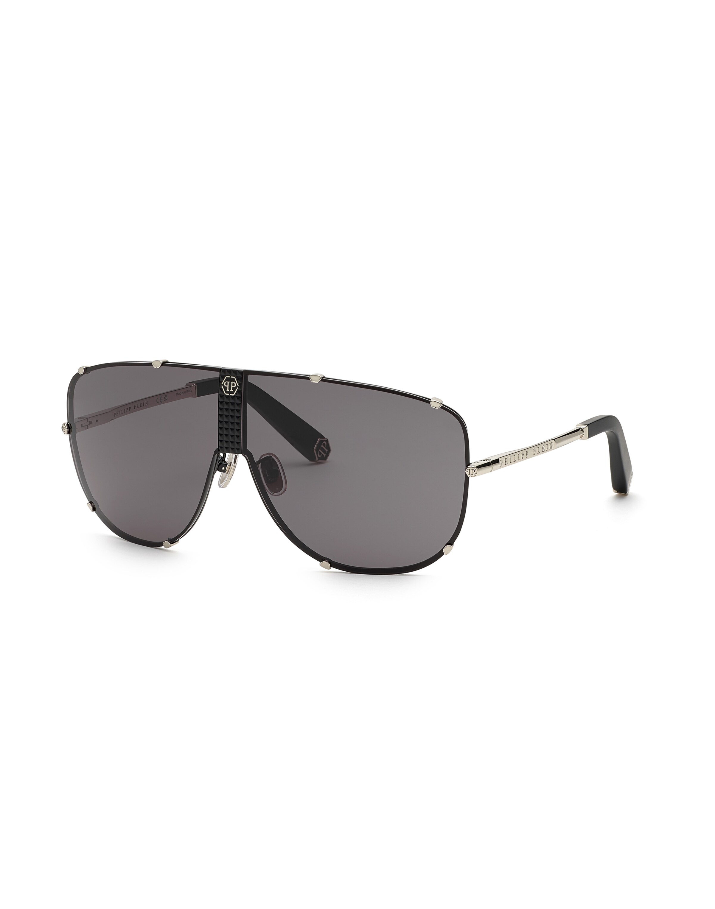Philipp Plein Sonnenbrille in Schwarz: Vorderseite
