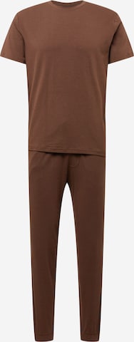 Abercrombie & Fitch Pyjamas lang i brun: forside