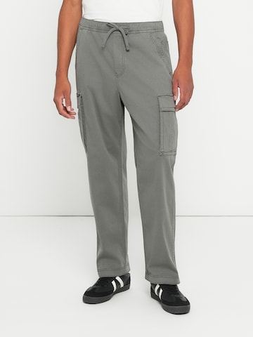 Baggy Pantalon cargo HOLLISTER en gris : devant