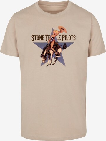 T-Shirt 'Stone Temple Pilots - Cowgirl' Merchcode en beige : devant