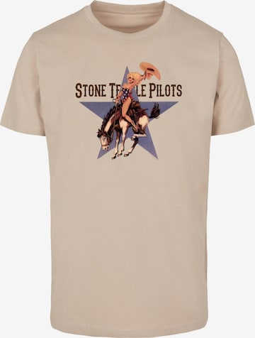 T-Shirt 'Stone Temple Pilots - Cowgirl' Merchcode en beige : devant