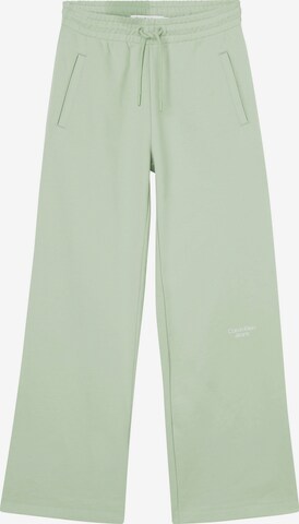 Calvin Klein Jeans Loosefit Broek in Groen: voorkant