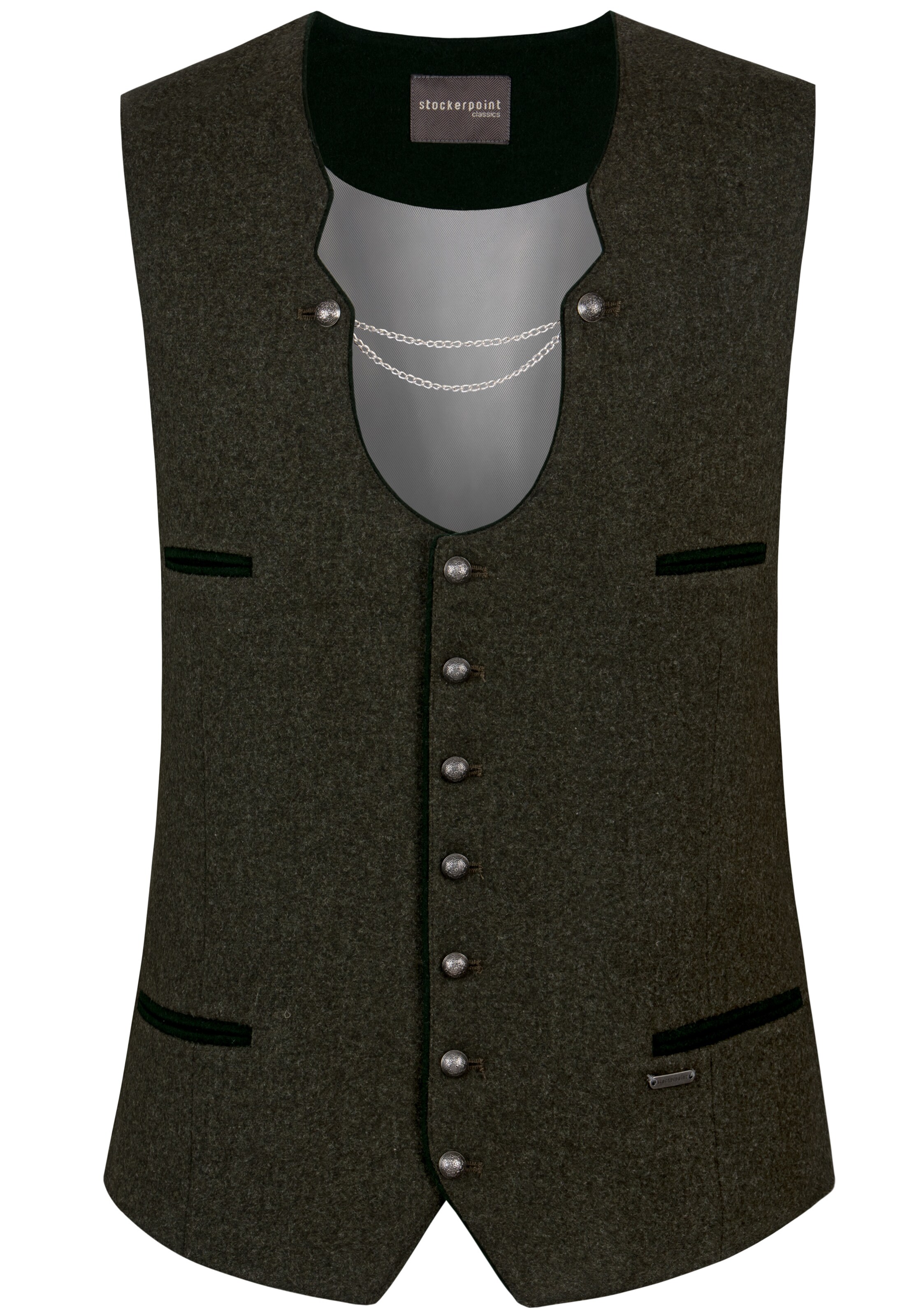 STOCKERPOINT Traditional vest 'Salerio' in Green, Item view
