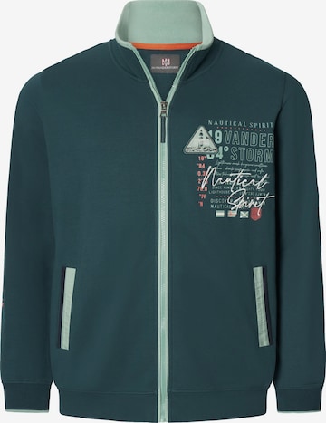 Jan Vanderstorm Zip-Up Hoodie 'Lindsen ' in Green: front