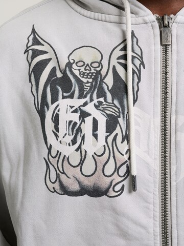 Veste de survêtement 'Gothic Stud' Ed Hardy en gris