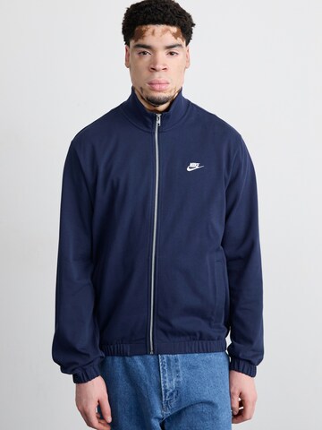 Nike Sportswear Ζακέτα φούτερ 'CLUB' σε μπλε: μπροστά