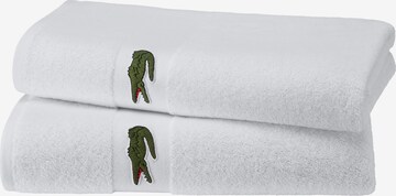 LACOSTE Handtuch L CASUAL in Weiß