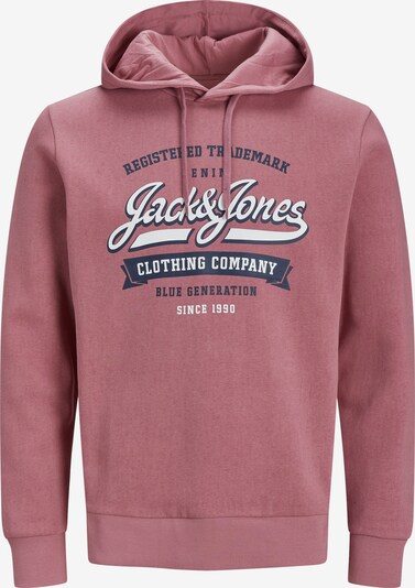 JACK & JONES Sweat-shirt en marine / rose chiné / blanc, Vue avec produit