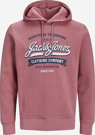 JACK & JONES Sweatshirt i marineblå / rosamelert / hvit, Produktvisning