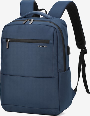 Aoking Backpack in Blue: front