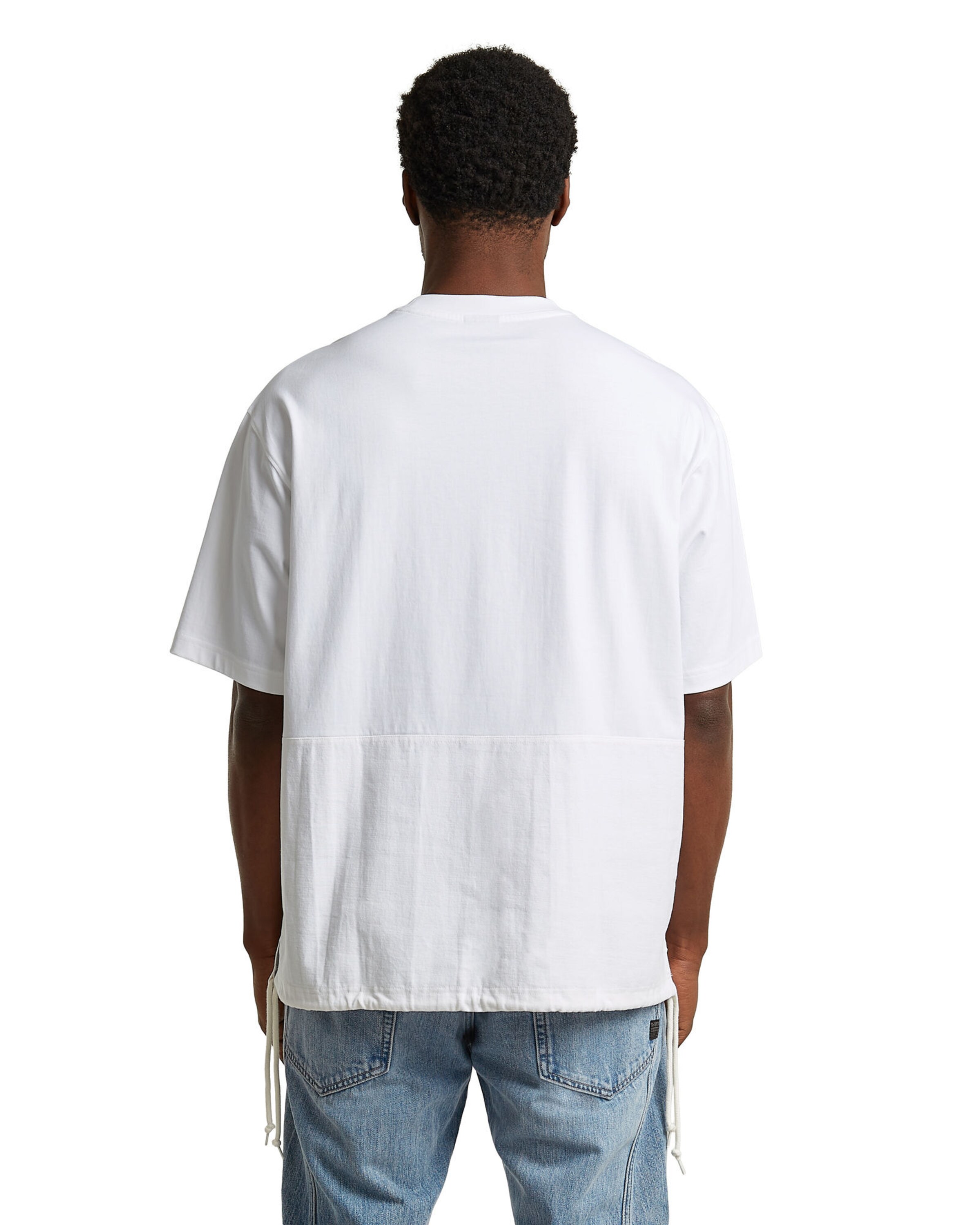 G-STAR T-Shirt 'Woven Mix Loose T-Shirt' in Weiß