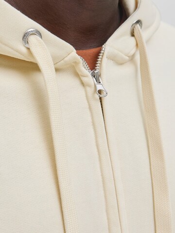 JACK & JONES Sweat jacket 'Norrebro' in Beige