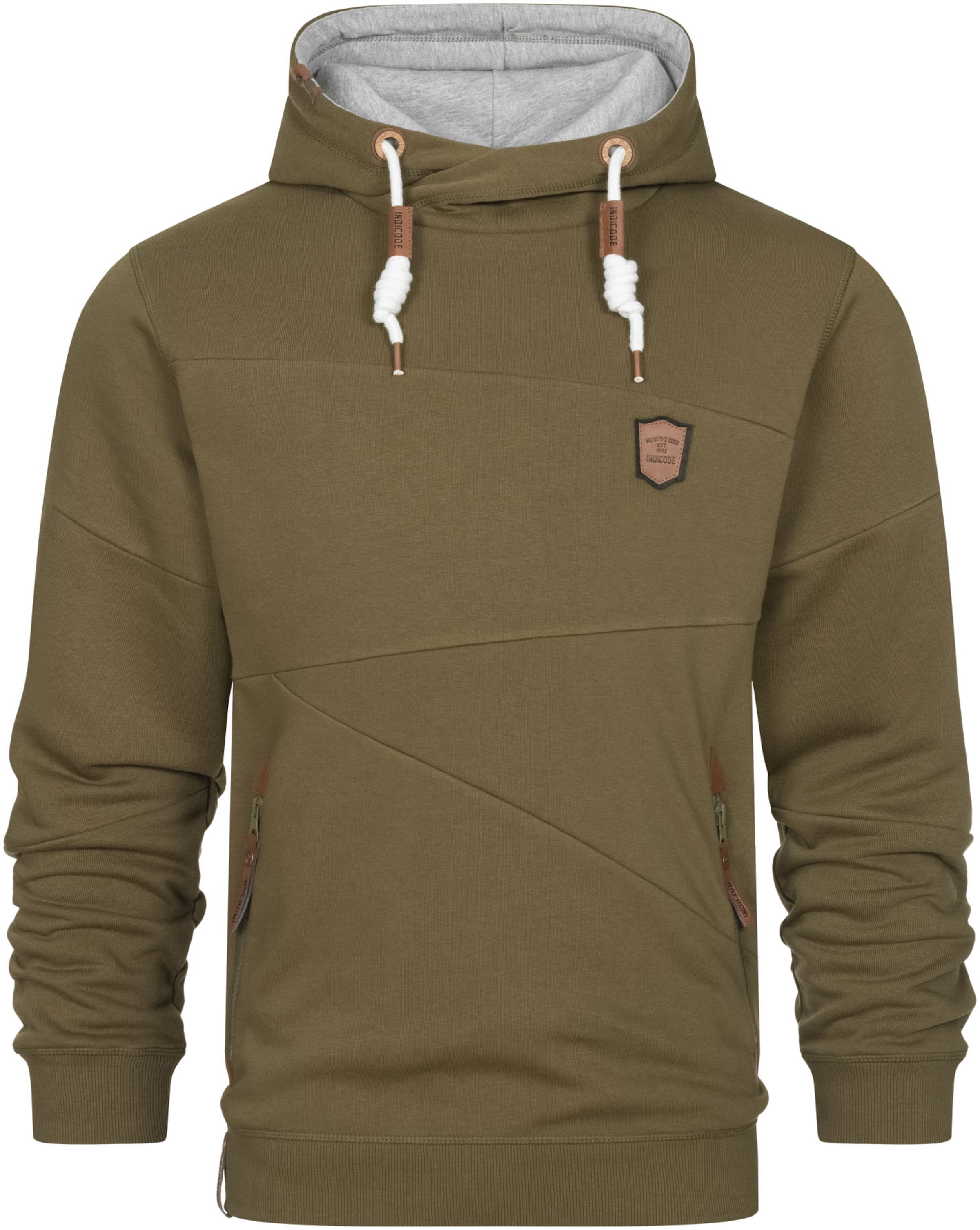 INDICODE JEANS Sweatshirt in Grün: Vorderseite