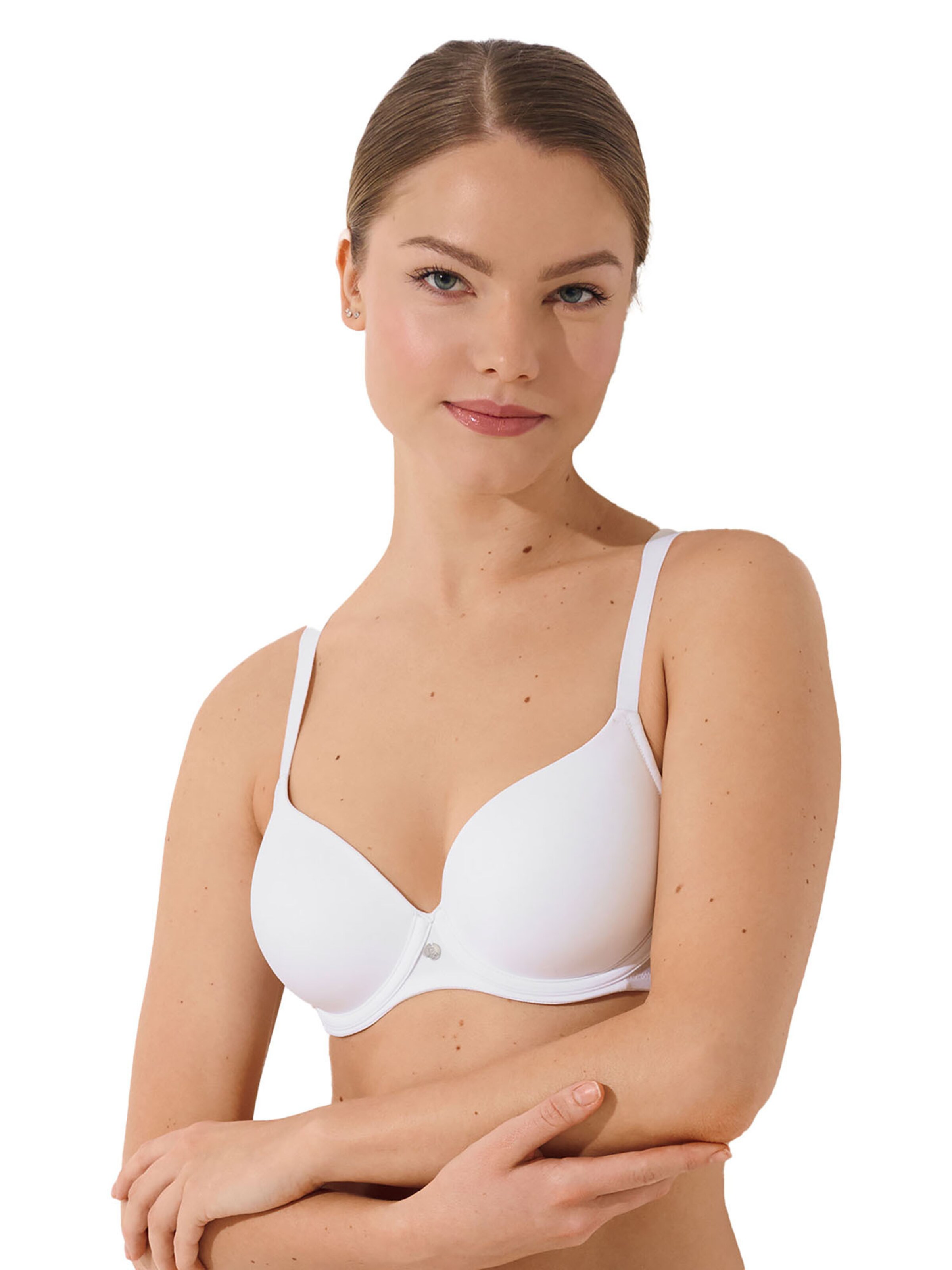 Lisca T-Shirt BH 'Alegra'‌‌‌‌‌‌‌‌ in Weiß