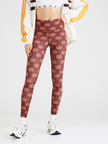 ADIDAS PERFORMANCE Skinny Sportsbukser 'Adidas x FARM Rio' i brun: forside