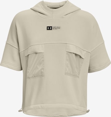 UNDER ARMOUR Athletic Sweatshirt 'Mix Media' in Beige: front