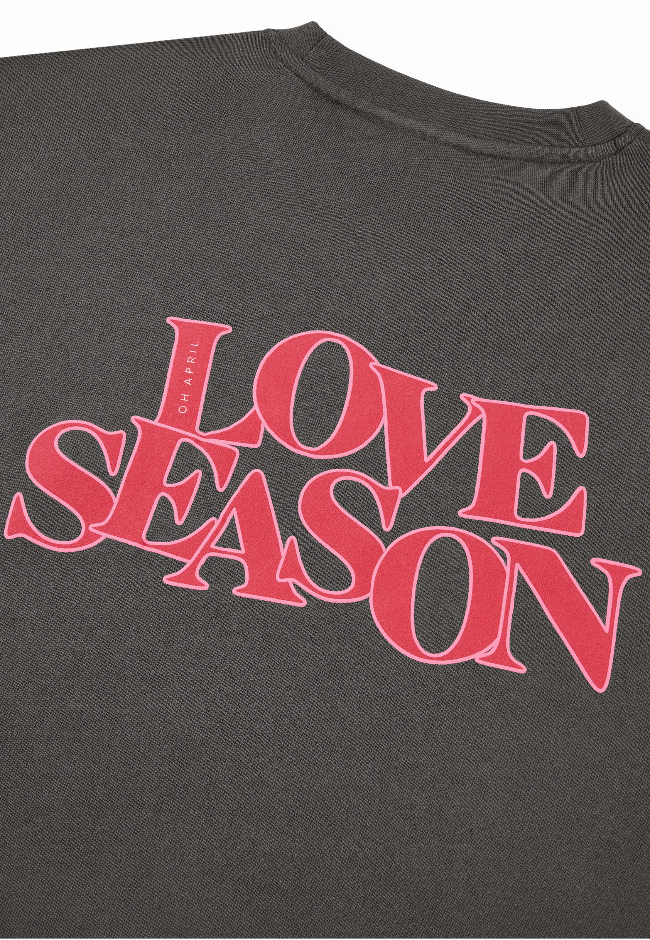 OH APRIL Sweatshirt 'Love Season' in Grey