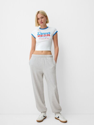 Bershka Tapered Trousers in Grey